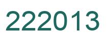 Número 222013 imagen verde