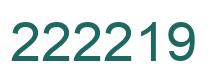 Number 222219 green image