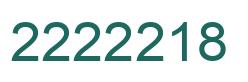 Number 2222218 green image