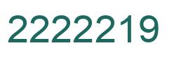 Number 2222219 green image