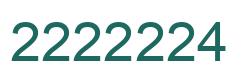 Number 2222224 green image