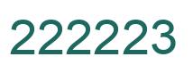Número 222223 imagen verde