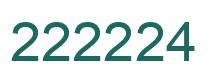 Number 222224 green image