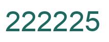Número 222225 imagen verde