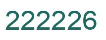 Number 222226 green image