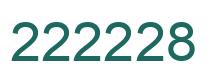 Number 222228 green image