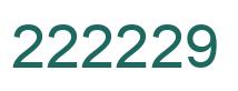 Number 222229 green image