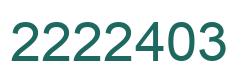 Number 2222403 green image