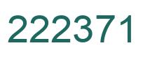 Number 222371 green image