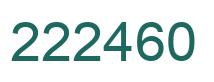 Number 222460 green image