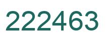 Number 222463 green image