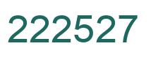 Number 222527 green image