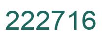 Number 222716 green image