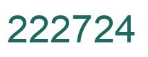Number 222724 green image