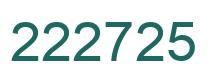 Number 222725 green image