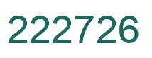 Number 222726 green image