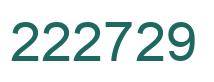 Number 222729 green image