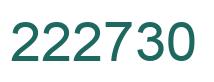 Number 222730 green image