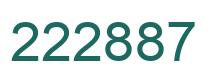 Number 222887 green image