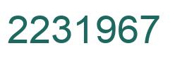 Number 2231967 green image