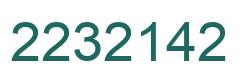 Number 2232142 green image