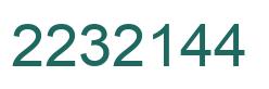 Number 2232144 green image