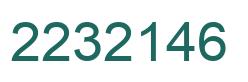 Number 2232146 green image