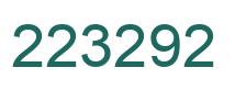 Number 223292 green image