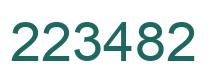 Number 223482 green image