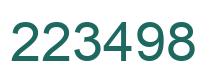 Number 223498 green image