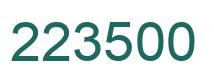 Number 223500 green image