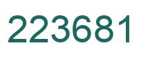 Number 223681 green image