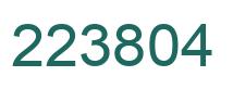 Number 223804 green image