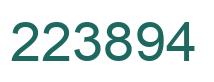 Number 223894 green image