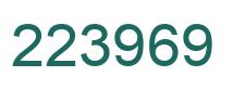 Number 223969 green image