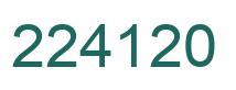 Number 224120 green image