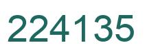 Number 224135 green image