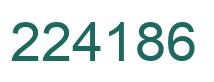 Number 224186 green image
