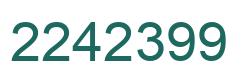 Number 2242399 green image