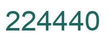 Number 224440 green image