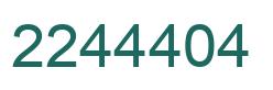 Number 2244404 green image