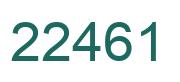 Number 22461 green image