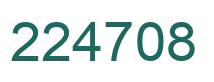 Number 224708 green image