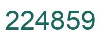 Number 224859 green image