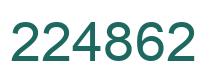 Number 224862 green image