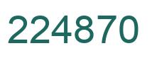 Number 224870 green image