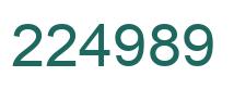 Number 224989 green image