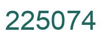 Number 225074 green image