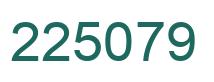 Number 225079 green image