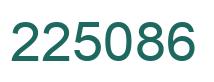 Number 225086 green image